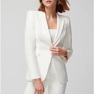 White House Black Market Cream Tailored Blazer